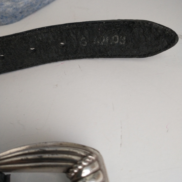 Brighton 8 silver toned Conchos 7 Separators Genuine Leather "S" - Picture 5 of 15